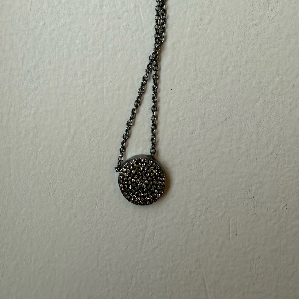 Pave Diamond Circle Necklace